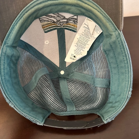 Patagonia Hat Mountain Patch Logo Blue Gray White Outdoor Trucker Cap Nature - Picture 8 of 9